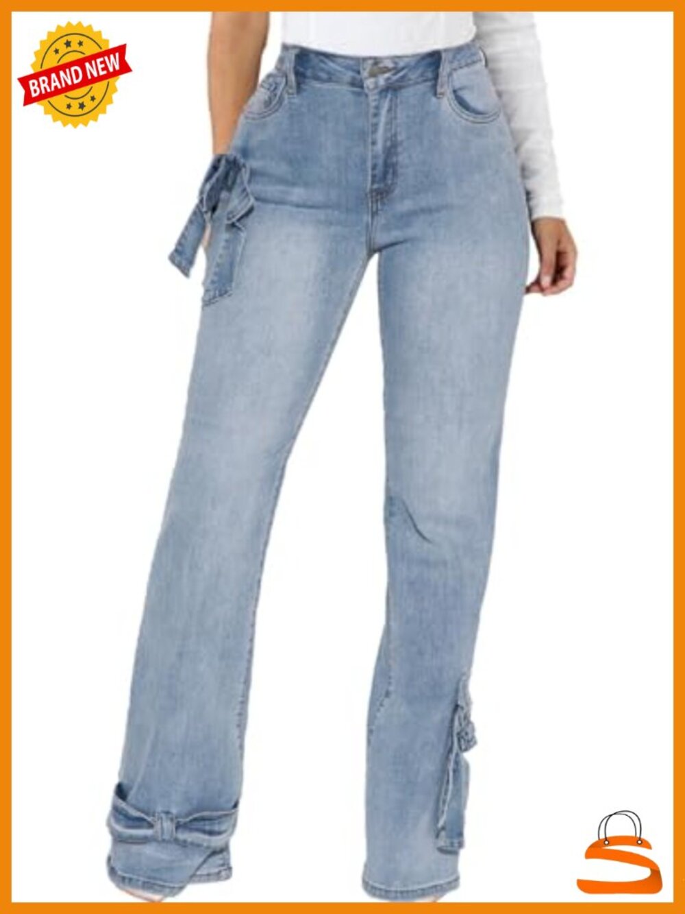 Baggy Ripped Jeans Destroyed Wide Leg Retro Denim Pants